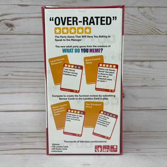 Over Rated Party Card Game by the Creators of What Do You Meme NEW - Picture 5 of 8